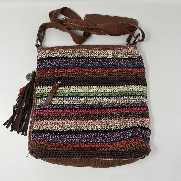 The Sak Bags The Sak Lucia Striped Crochet Crossbody Shoulder Bag